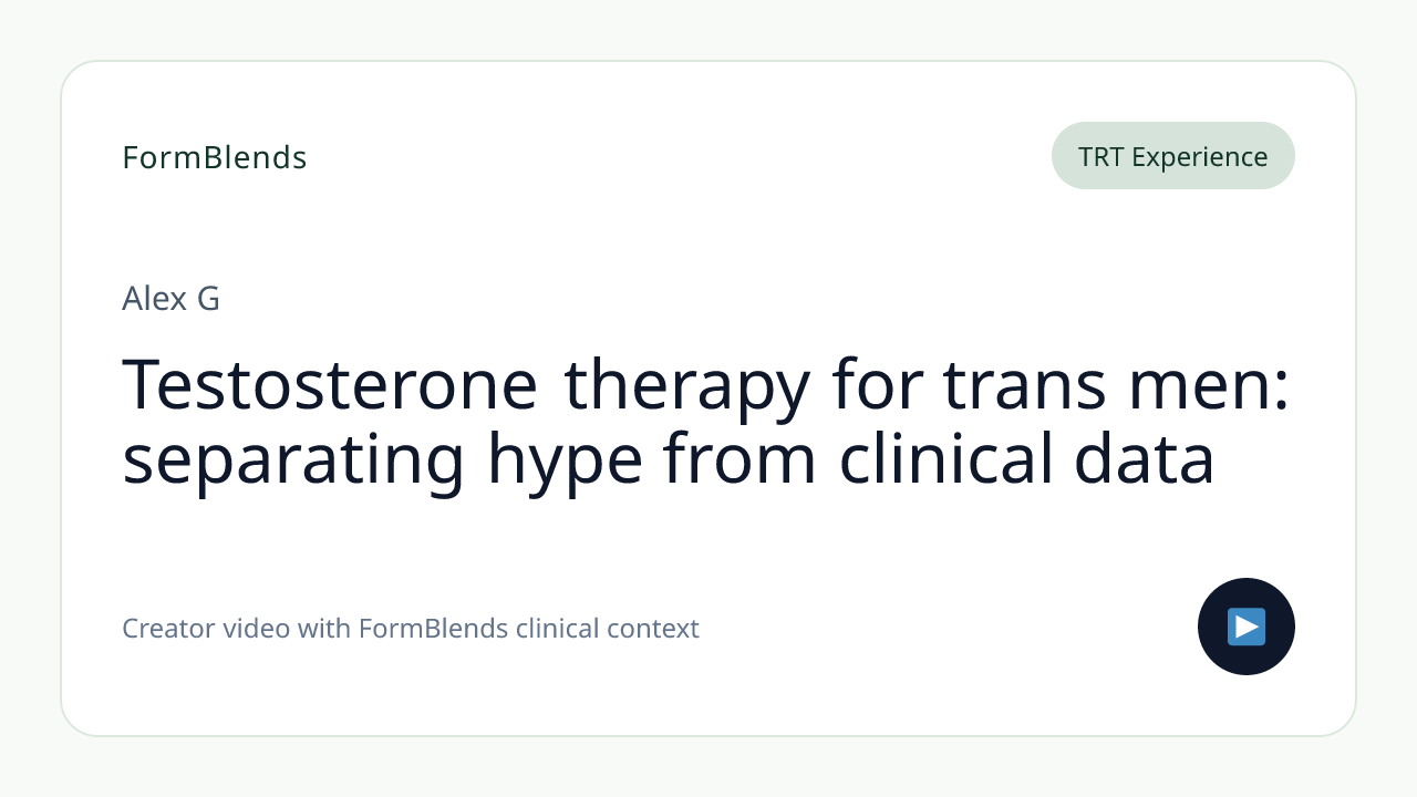 Testosterone therapy for trans men: separating hype from clinical data