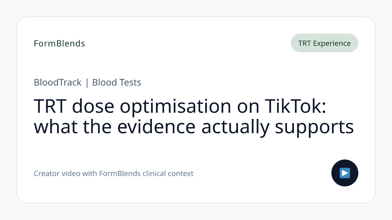 TRT dose optimisation on TikTok: what the evidence actually supports