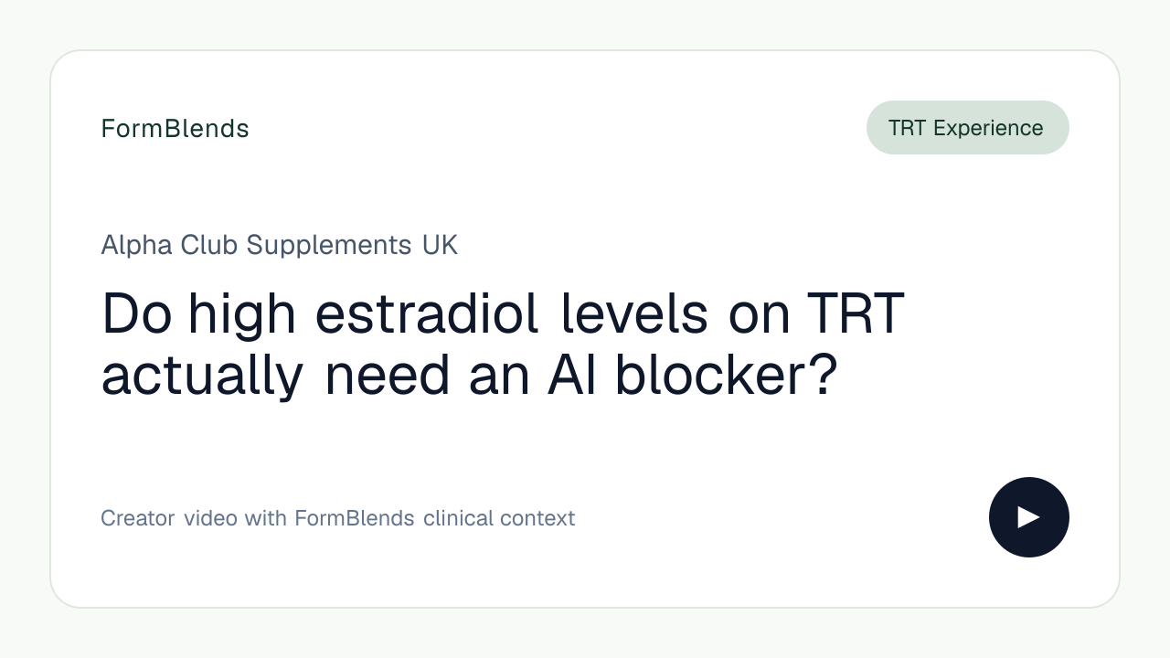 Do high estradiol levels on TRT actually need an AI blocker?