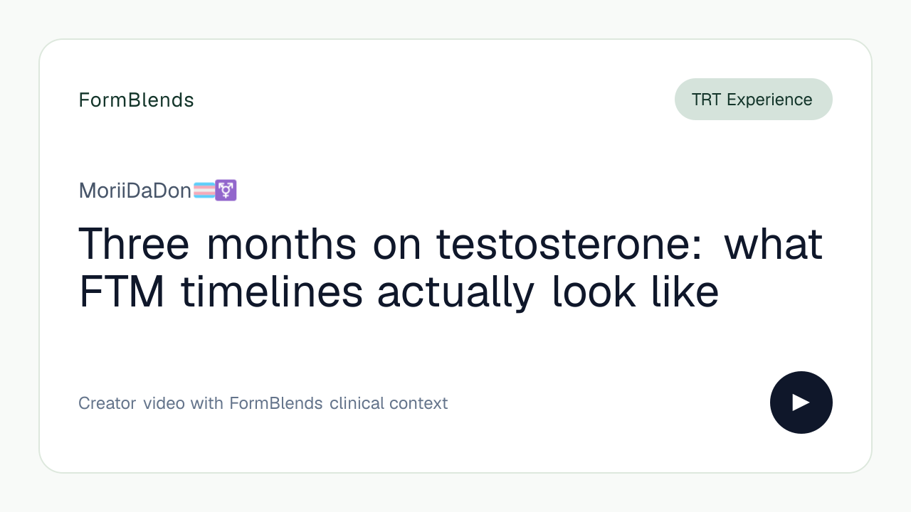 Three months on testosterone: what FTM timelines actually look like