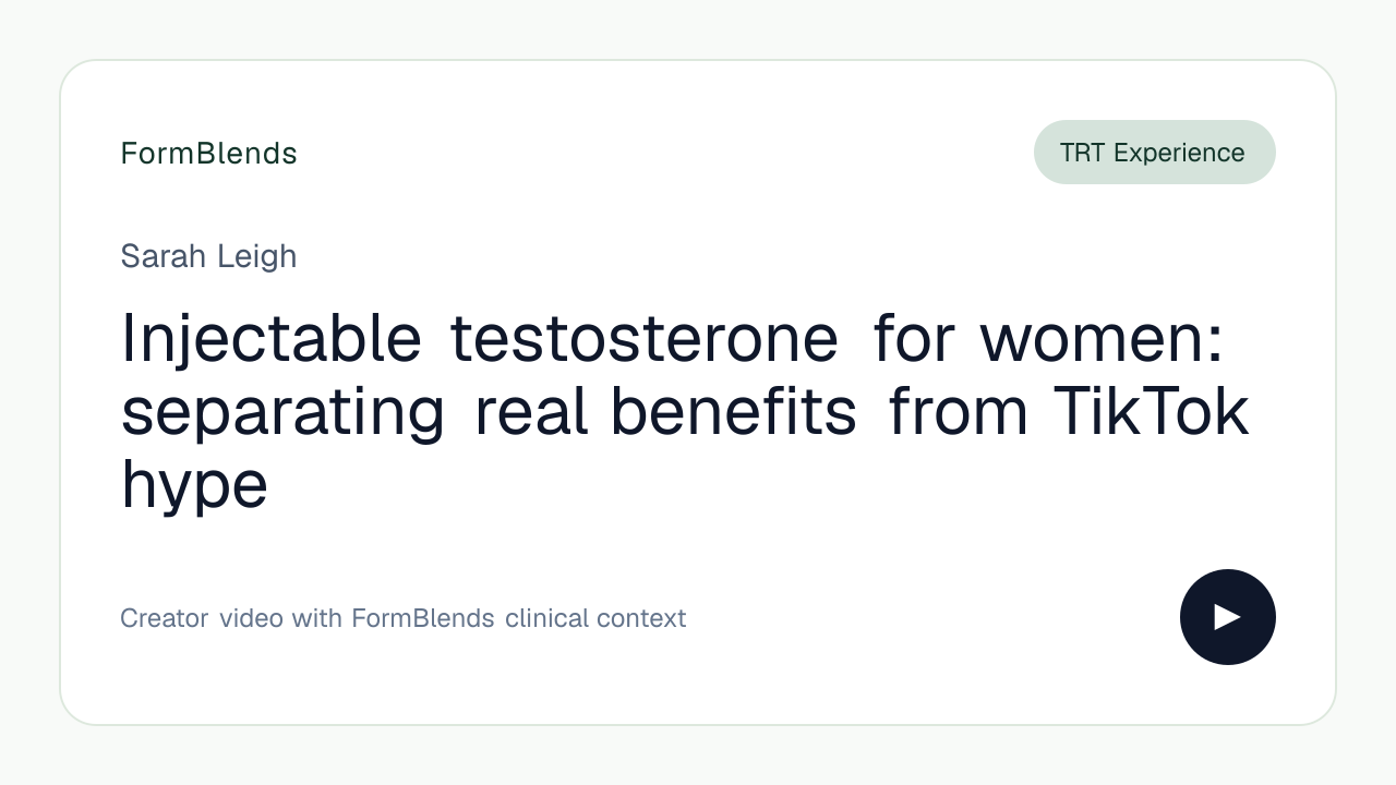 Injectable testosterone for women: separating real benefits from TikTok hype