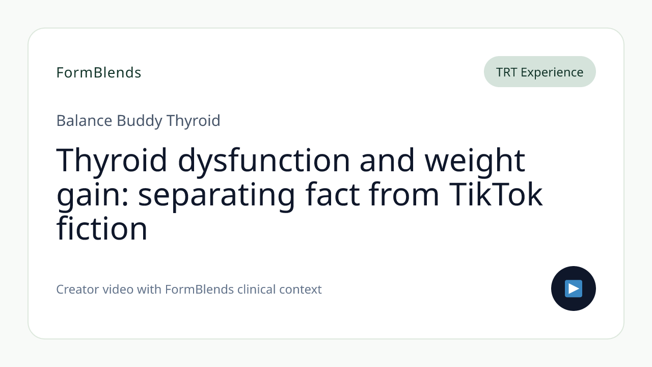 Thyroid dysfunction and weight gain: separating fact from TikTok fiction