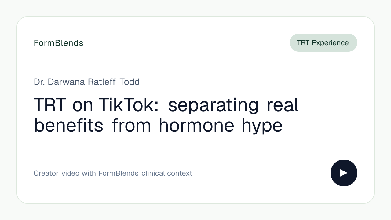 TRT on TikTok: separating real benefits from hormone hype