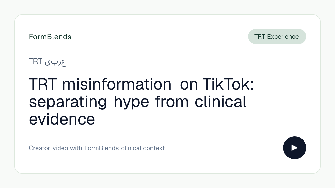TRT misinformation on TikTok: separating hype from clinical evidence
