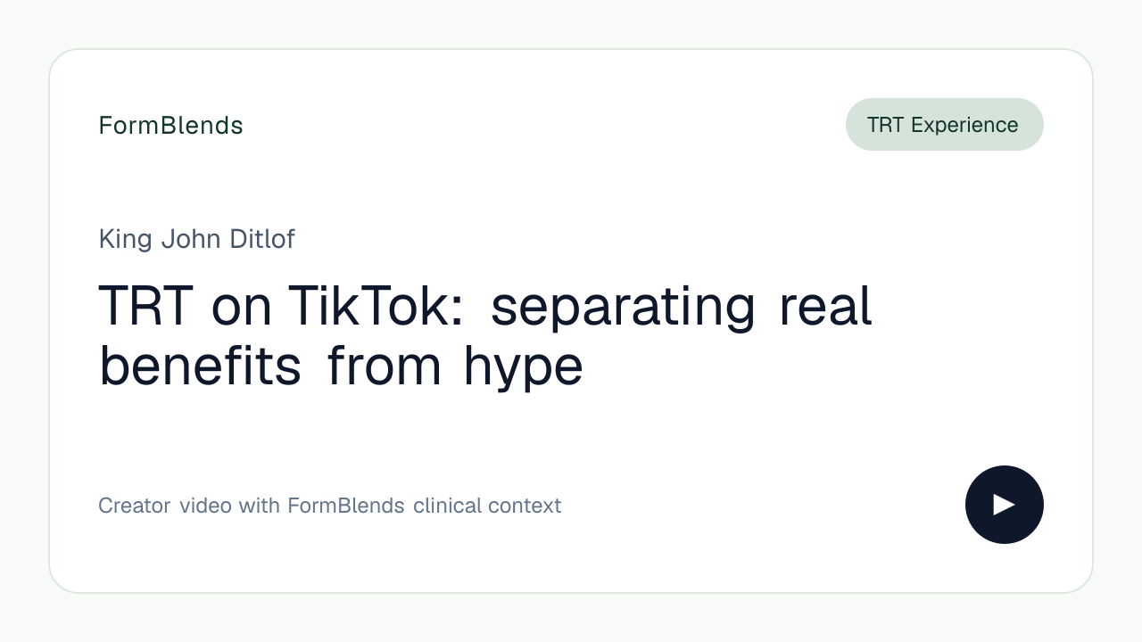TRT on TikTok: separating real benefits from hype