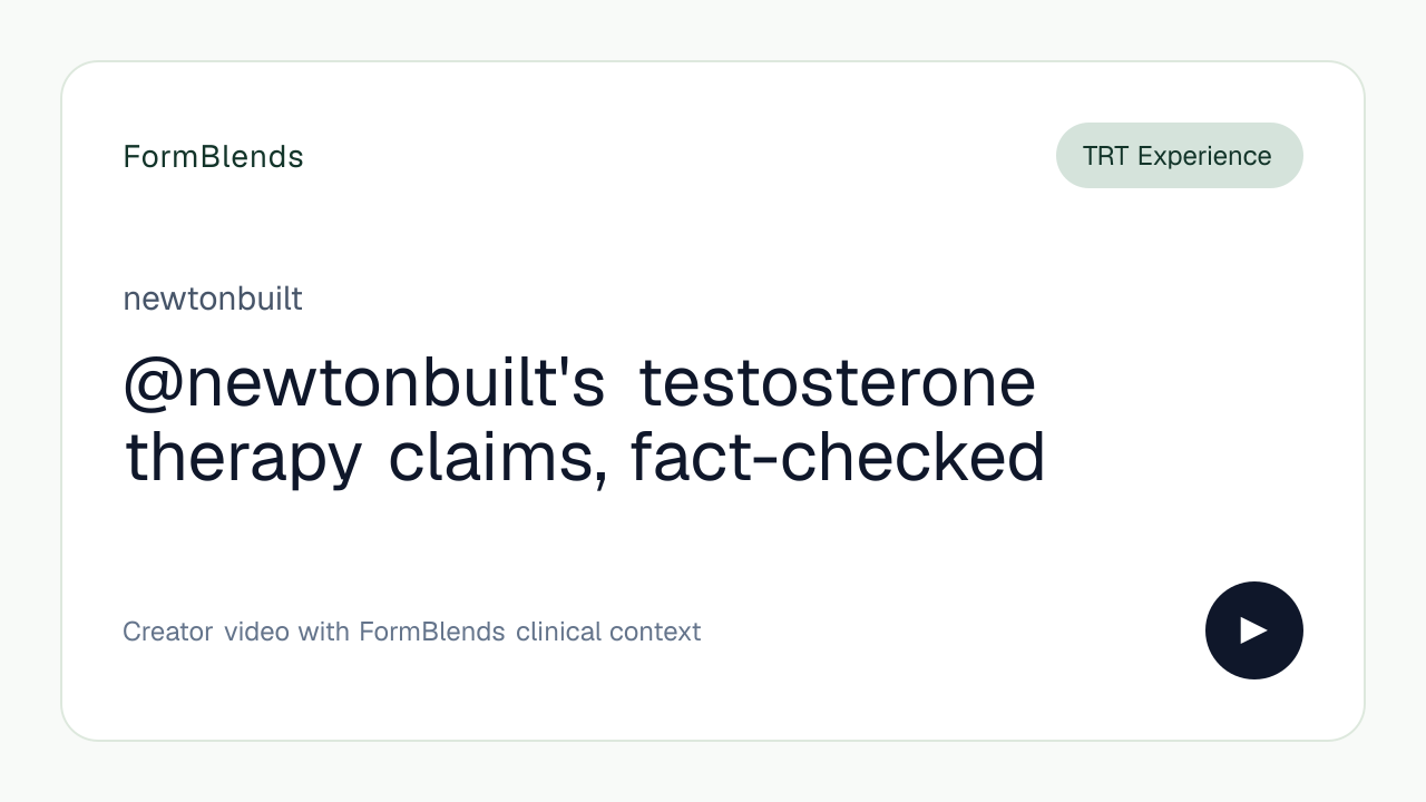 @newtonbuilt's testosterone therapy claims, fact-checked