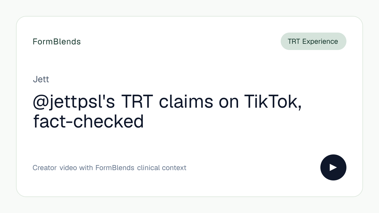 @jettpsl's TRT claims on TikTok, fact-checked