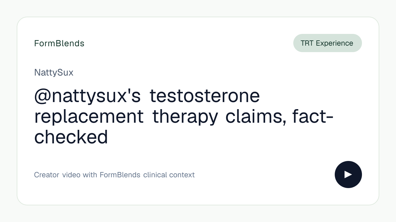 @nattysux's testosterone replacement therapy claims, fact-checked