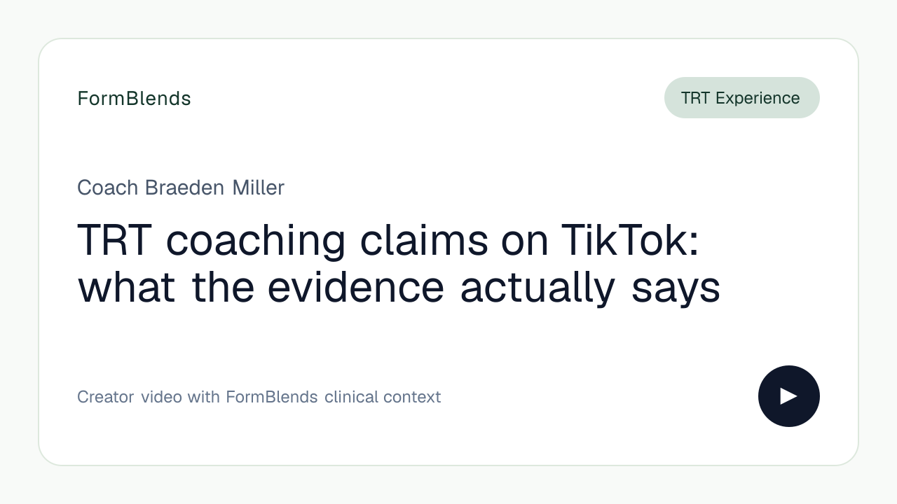 TRT coaching claims on TikTok: what the evidence actually says