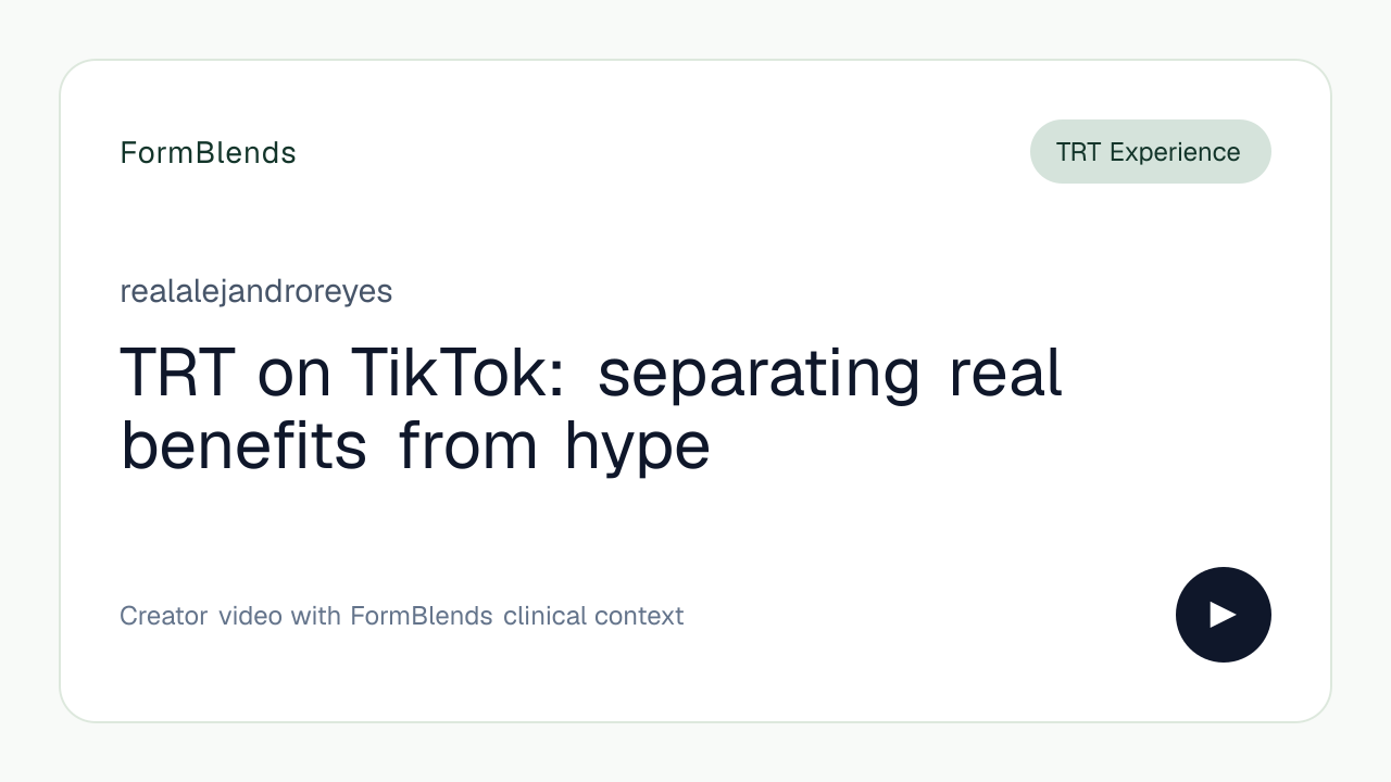 TRT on TikTok: separating real benefits from hype