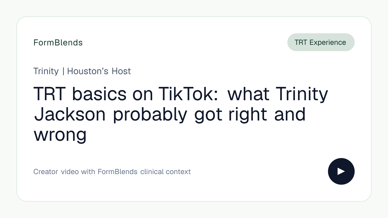TRT basics on TikTok: what Trinity Jackson probably got right and wrong