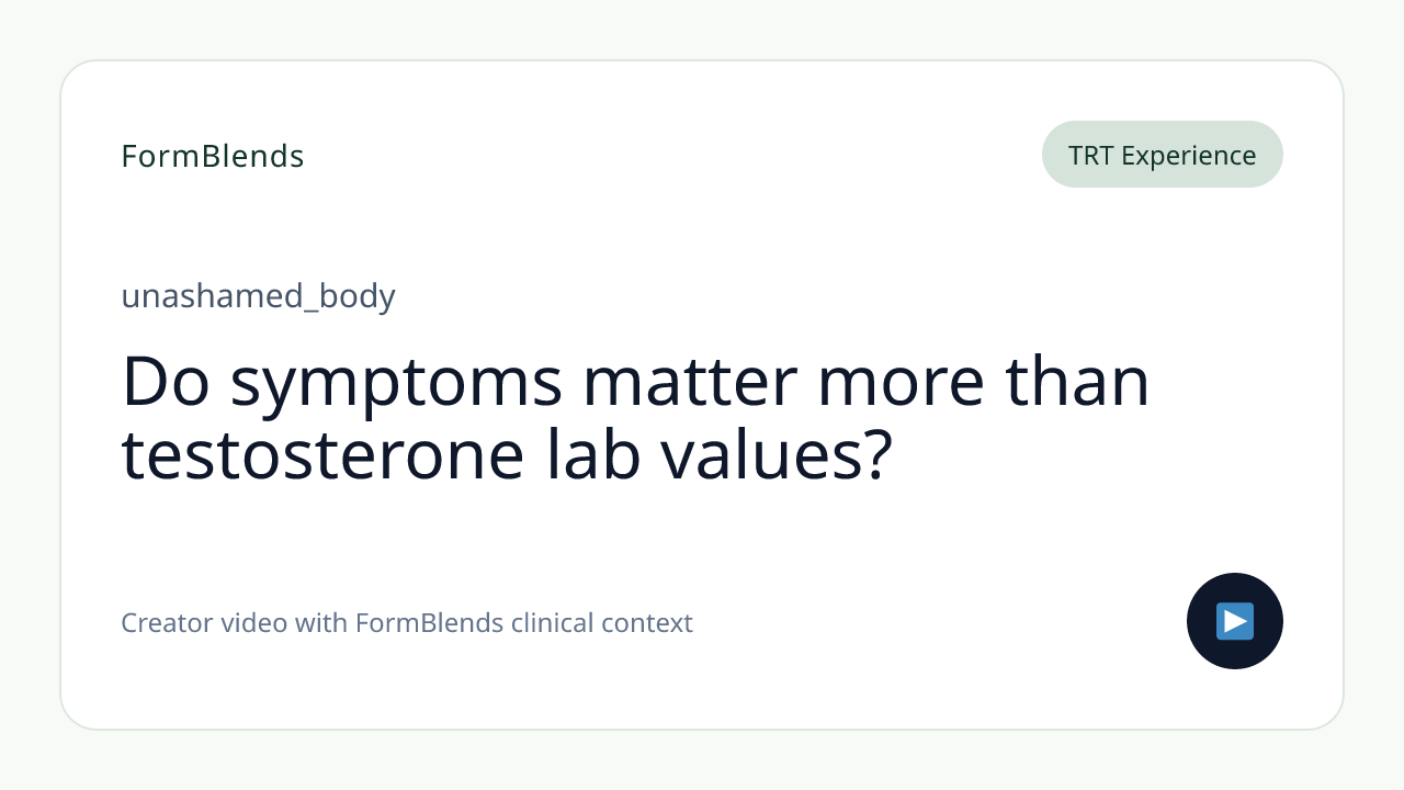 Do symptoms matter more than testosterone lab values?