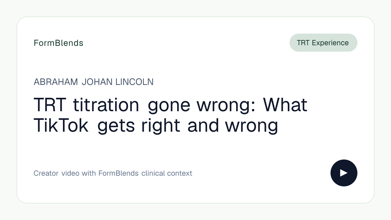 TRT titration gone wrong: What TikTok gets right and wrong