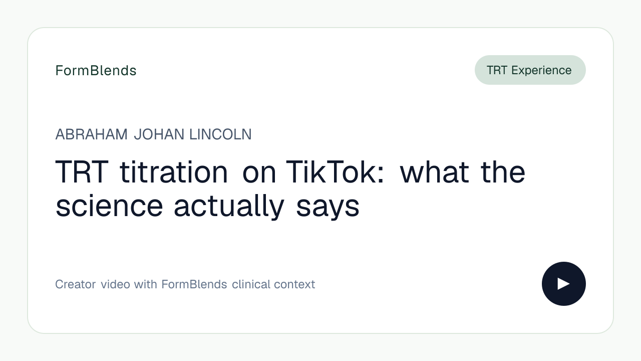 TRT titration on TikTok: what the science actually says