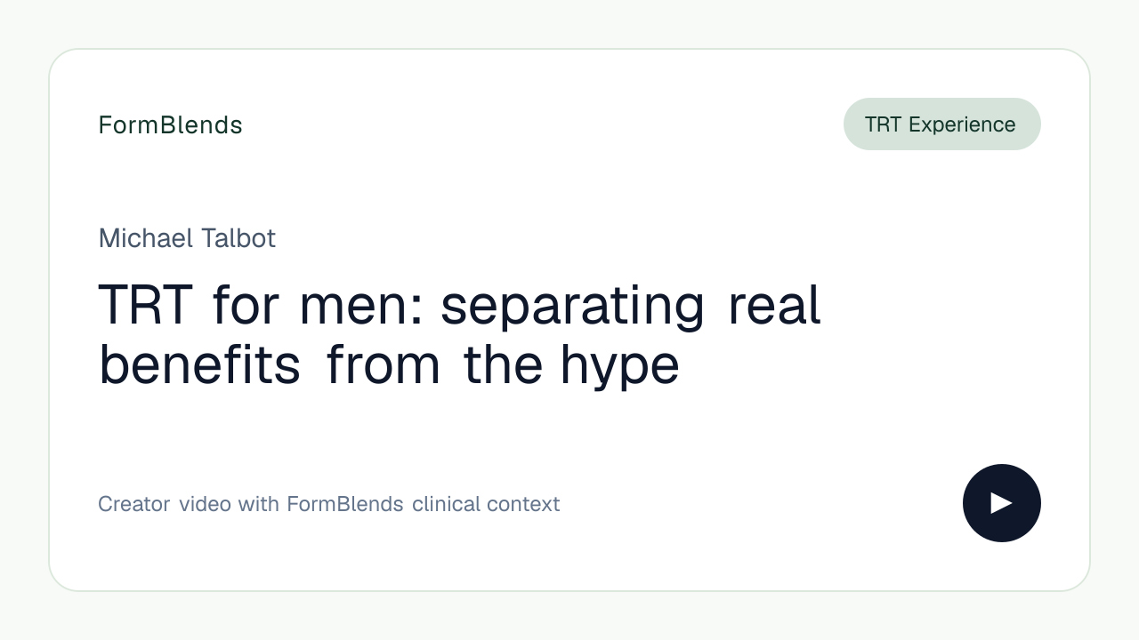 TRT for men: separating real benefits from the hype
