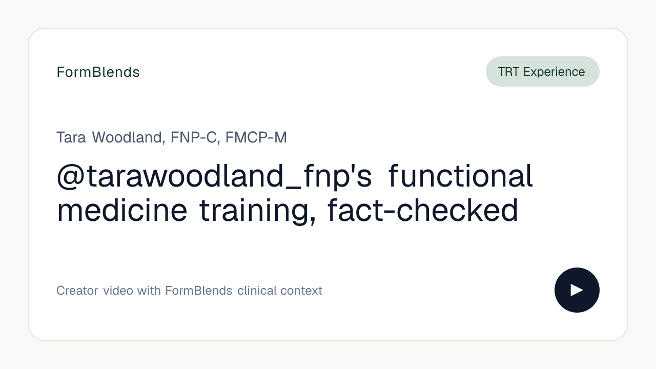 @tarawoodland_fnp's functional medicine training, fact-checked