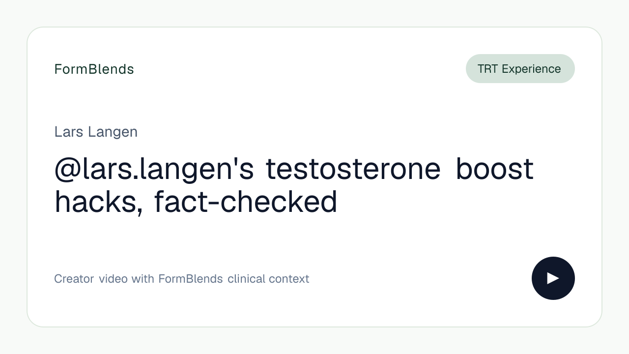 @lars.langen's testosterone boost hacks, fact-checked