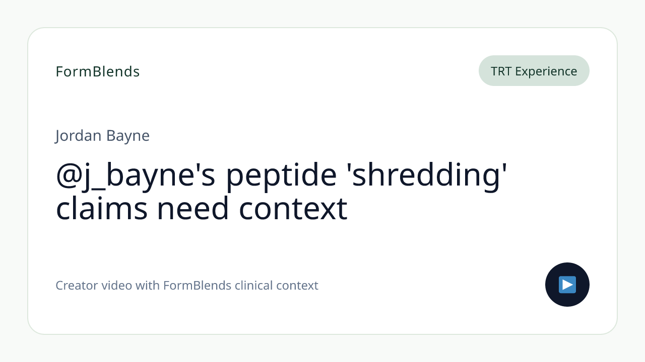 @j_bayne's peptide 'shredding' claims need context