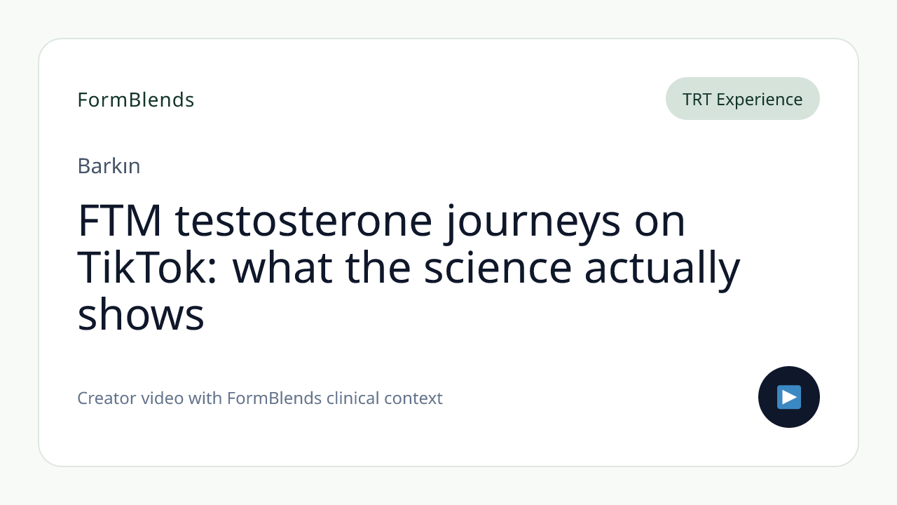 FTM testosterone journeys on TikTok: what the science actually shows