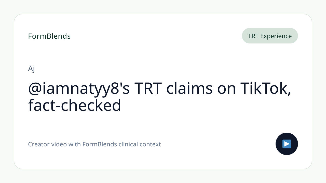 @iamnatyy8's TRT claims on TikTok, fact-checked