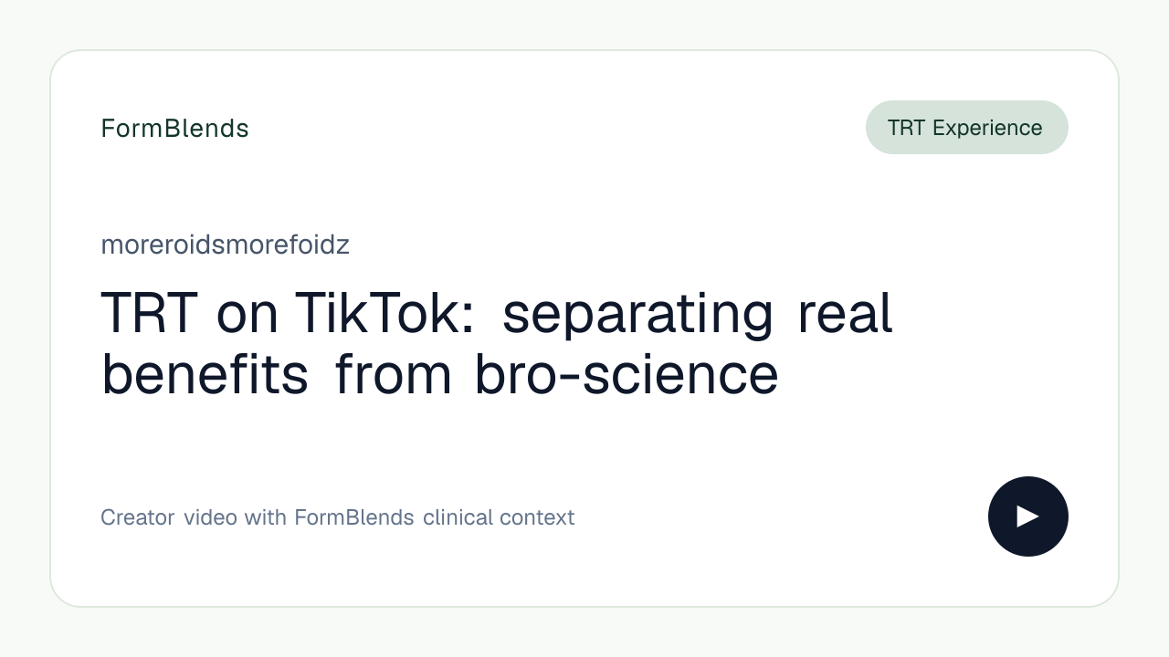 TRT on TikTok: separating real benefits from bro-science