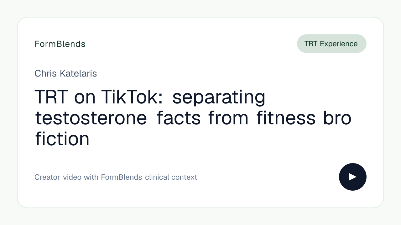 TRT on TikTok: separating testosterone facts from fitness bro fiction
