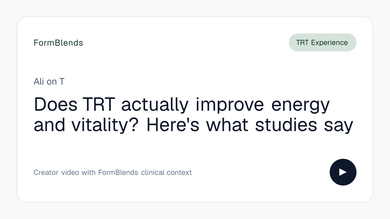 Does TRT actually improve energy and vitality? Here's what studies say