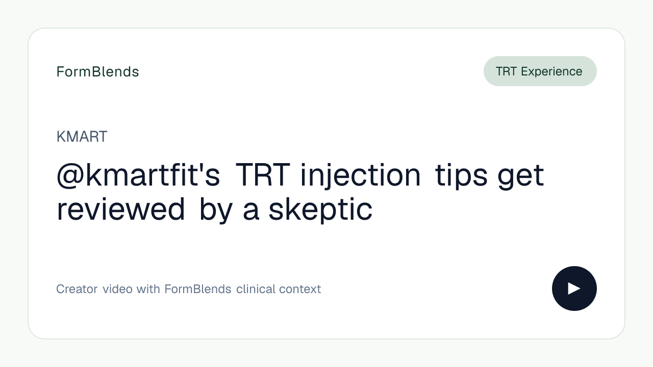 @kmartfit's TRT injection tips get reviewed by a skeptic