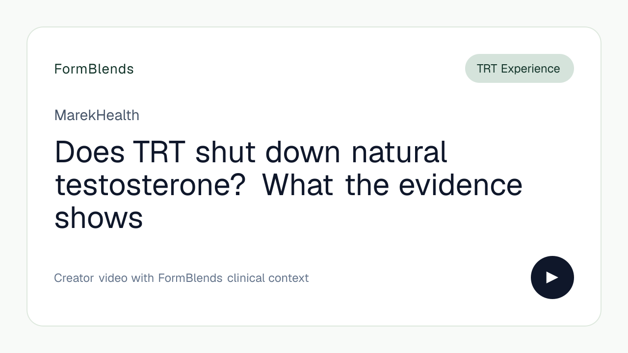 Does TRT shut down natural testosterone? What the evidence shows