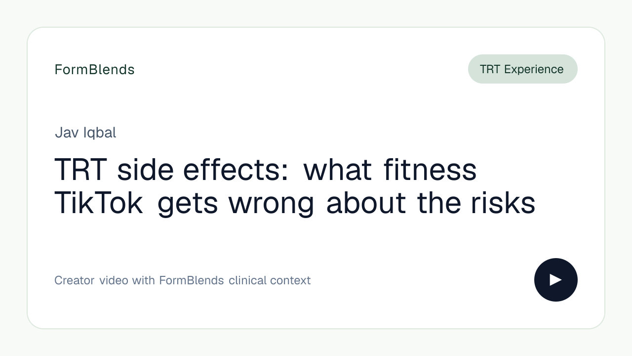TRT side effects: what fitness TikTok gets wrong about the risks