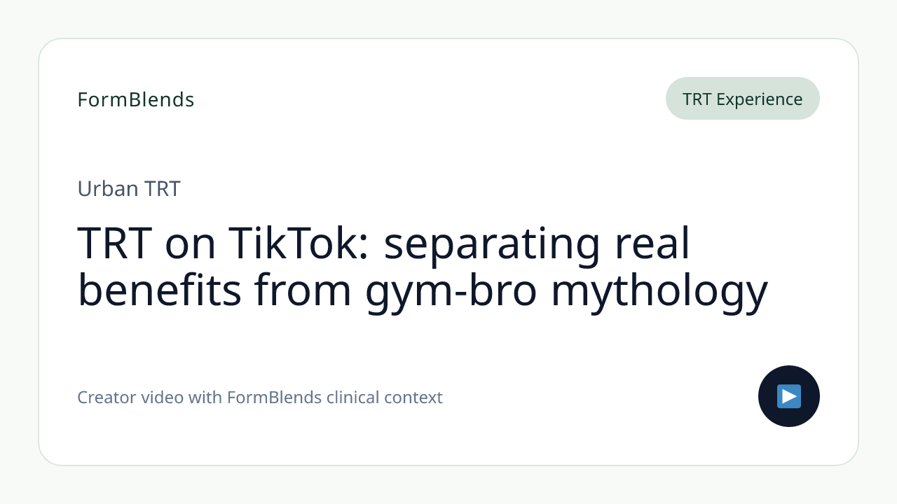 TRT on TikTok: separating real benefits from gym-bro mythology