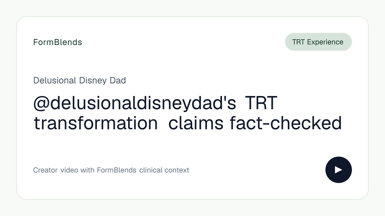 @delusionaldisneydad's TRT transformation claims fact-checked