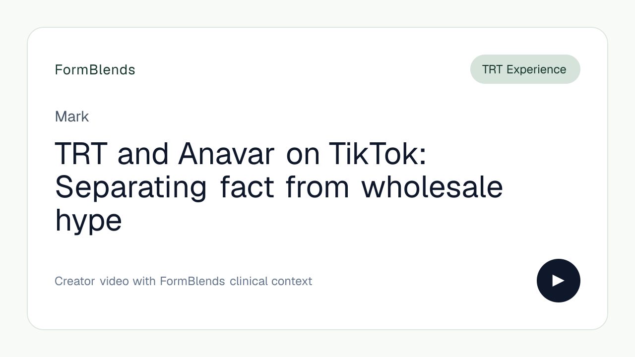 TRT and Anavar on TikTok: Separating fact from wholesale hype