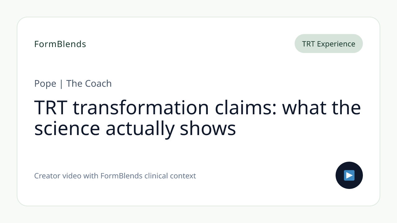 TRT transformation claims: what the science actually shows