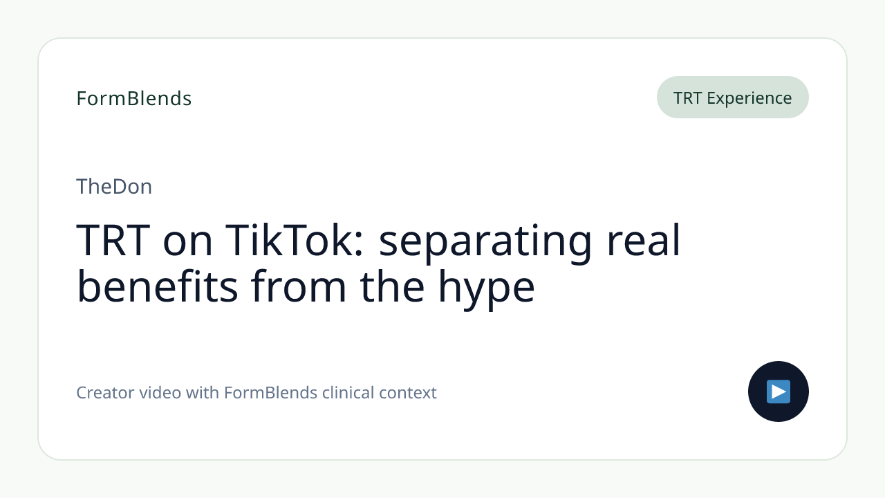 TRT on TikTok: separating real benefits from the hype