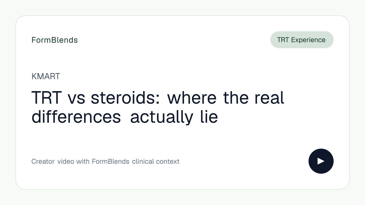 TRT vs steroids: where the real differences actually lie