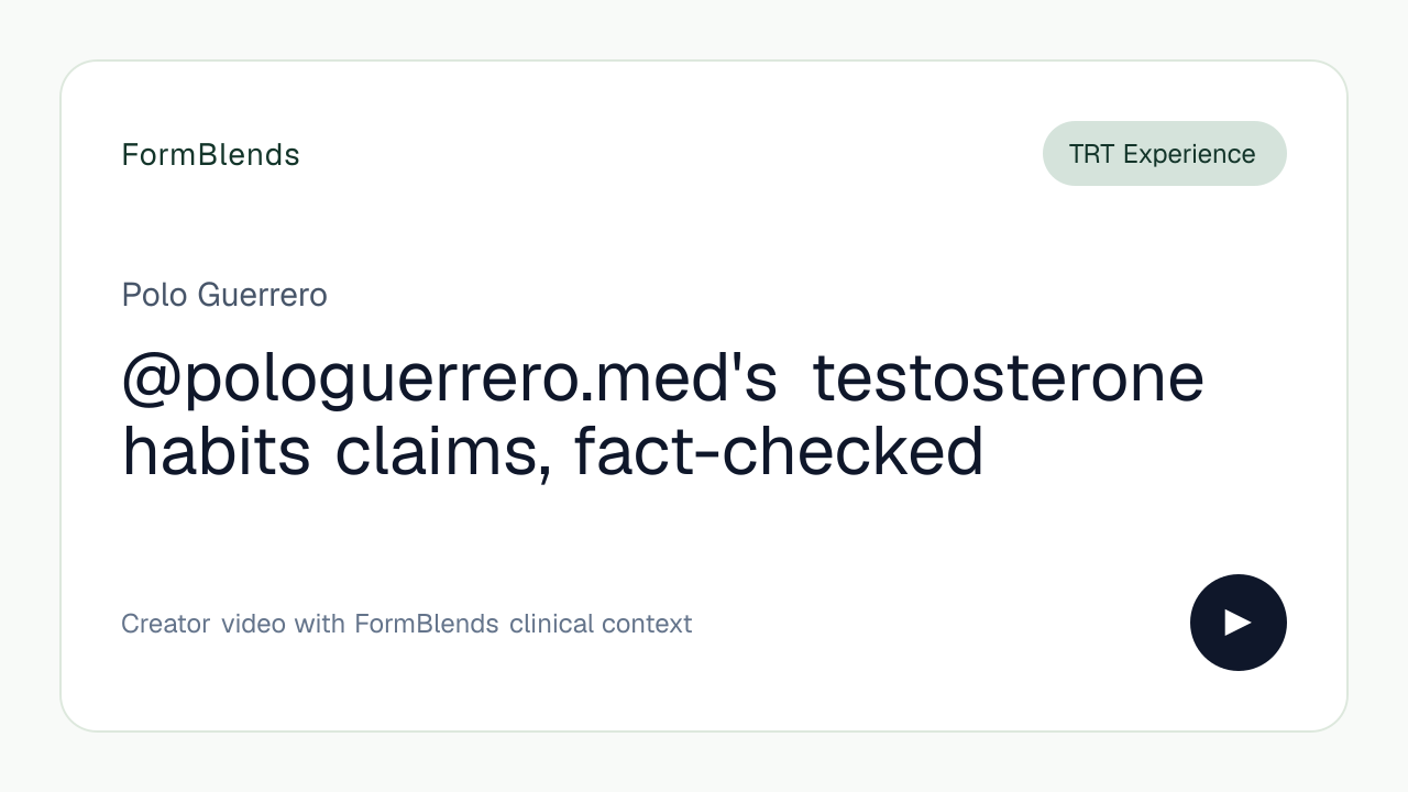 @pologuerrero.med's testosterone habits claims, fact-checked