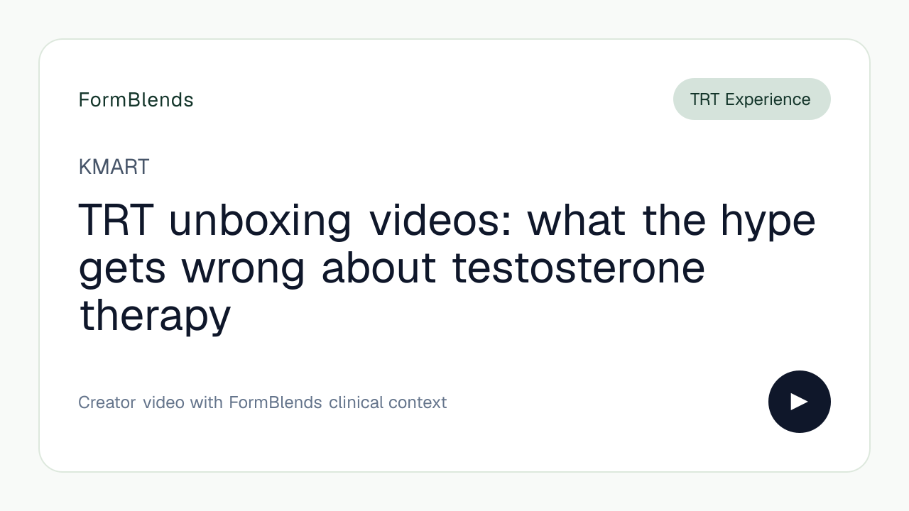 TRT unboxing videos: what the hype gets wrong about testosterone therapy