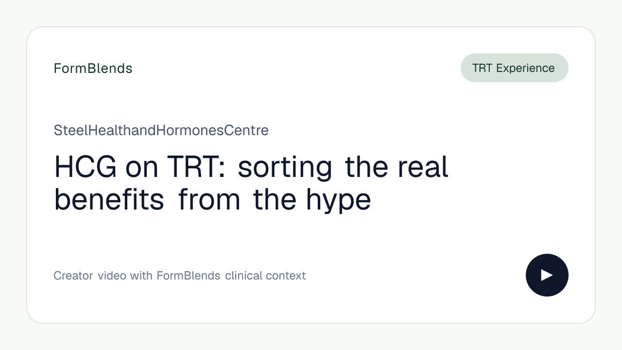 HCG on TRT: sorting the real benefits from the hype