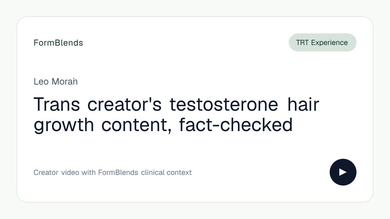 Trans creator's testosterone hair growth content, fact-checked
