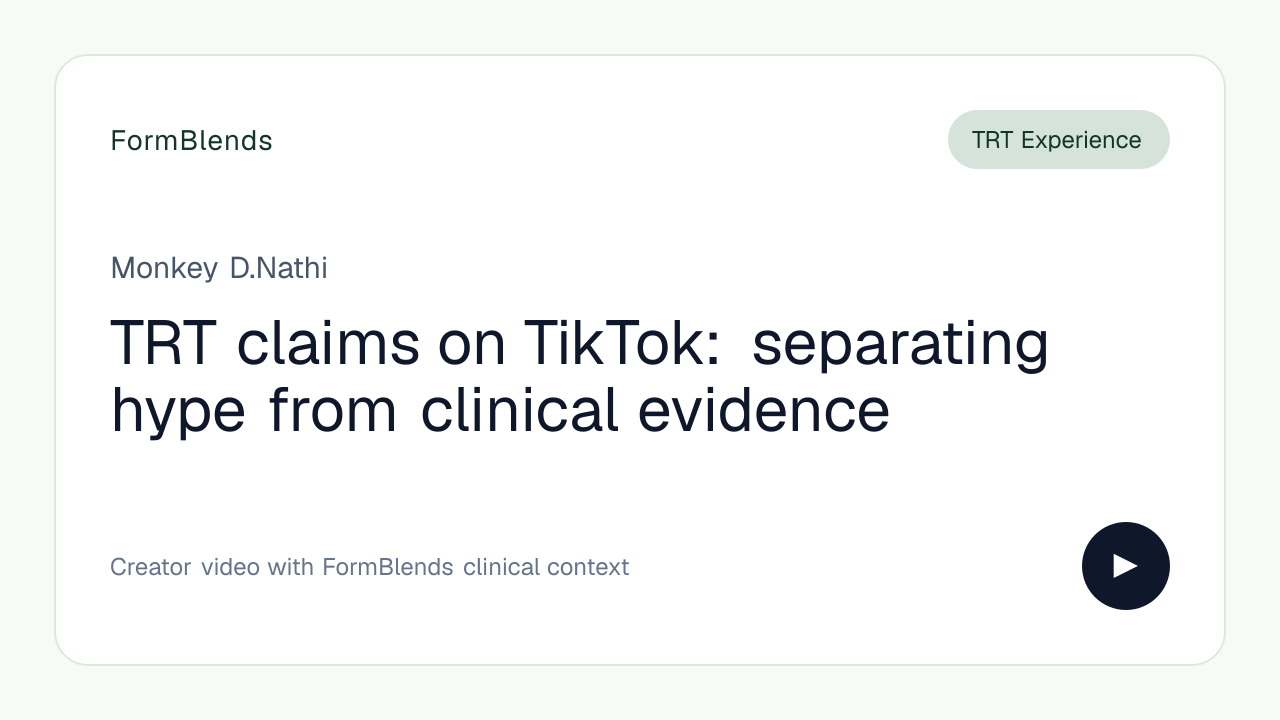 TRT claims on TikTok: separating hype from clinical evidence