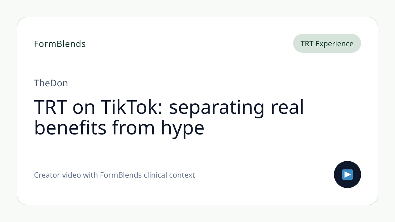 TRT on TikTok: separating real benefits from hype