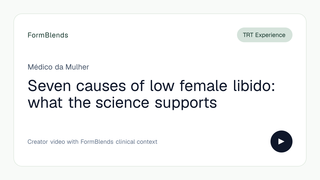 Seven causes of low female libido: what the science supports