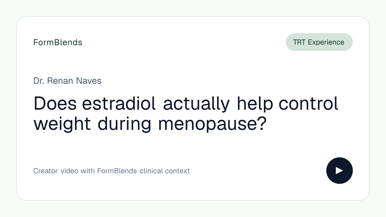 Does estradiol actually help control weight during menopause?