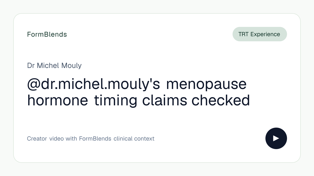 @dr.michel.mouly's menopause hormone timing claims checked