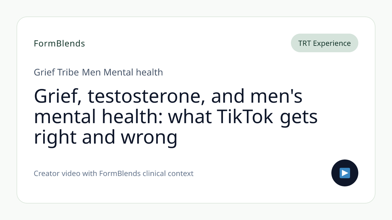 Grief, testosterone, and men's mental health: what TikTok gets right and wrong