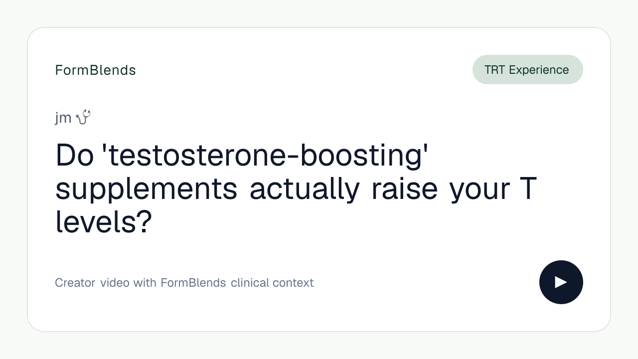 Do 'testosterone-boosting' supplements actually raise your T levels?