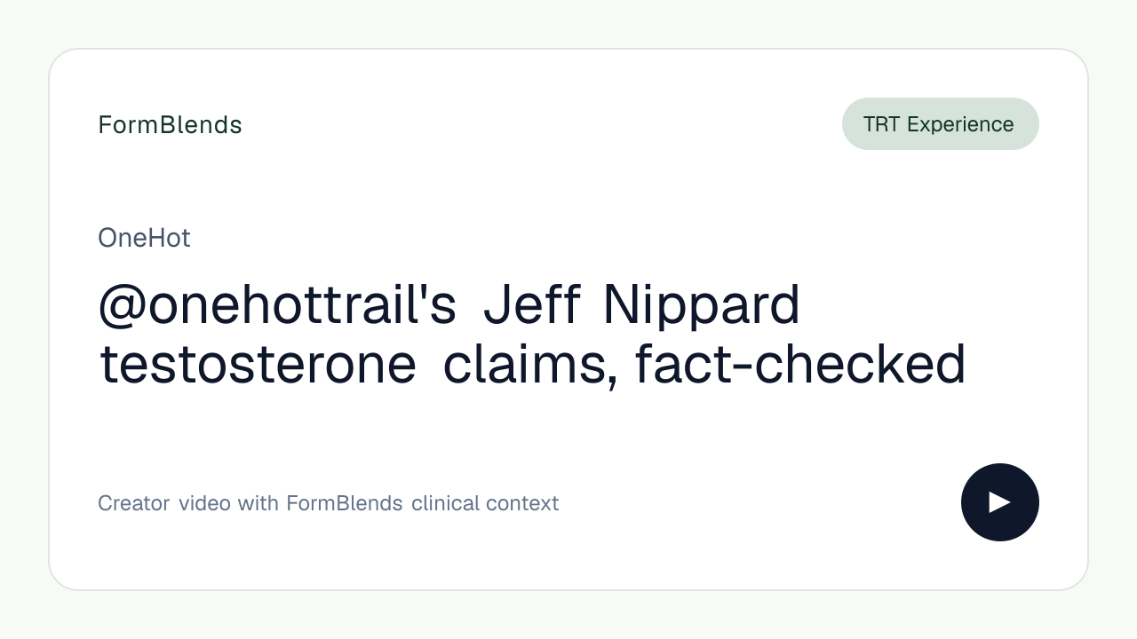 @onehottrail's Jeff Nippard testosterone claims, fact-checked