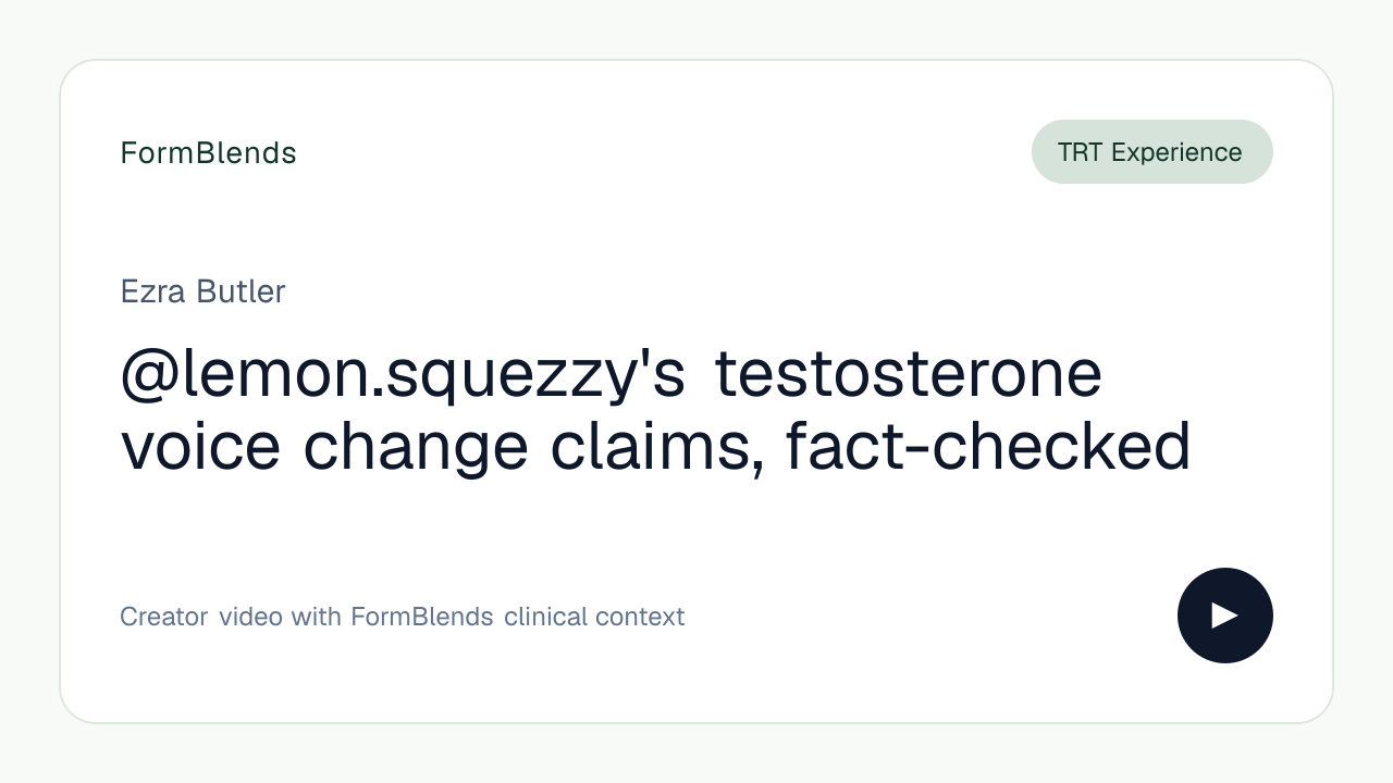 @lemon.squezzy's testosterone voice change claims, fact-checked