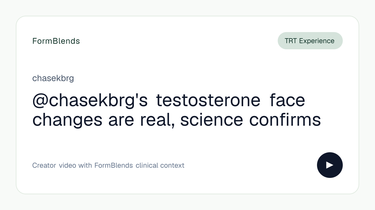 @chasekbrg's testosterone face changes are real, science confirms